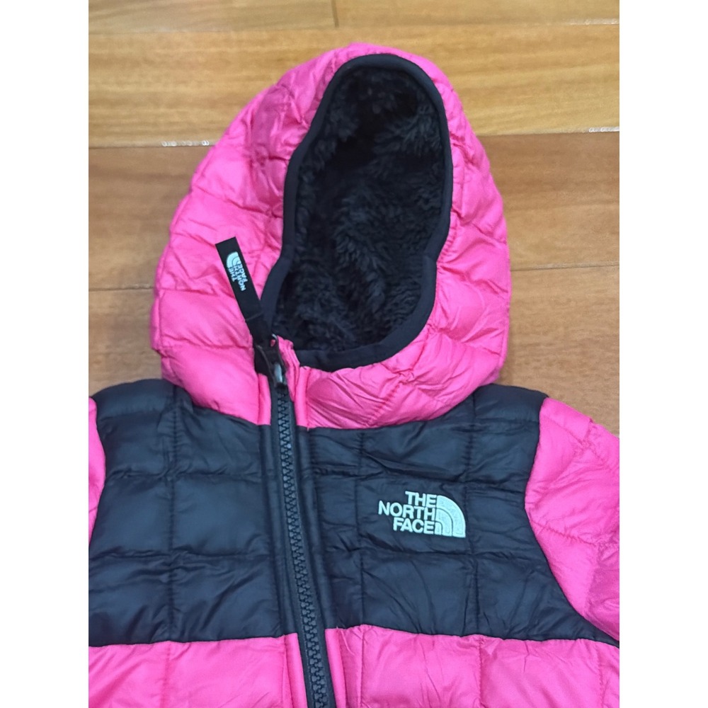 The North Face‎ Infant Fleece Lined Puffer Bunting Snowsuit Pink 12-18M - Picture 2 of 11